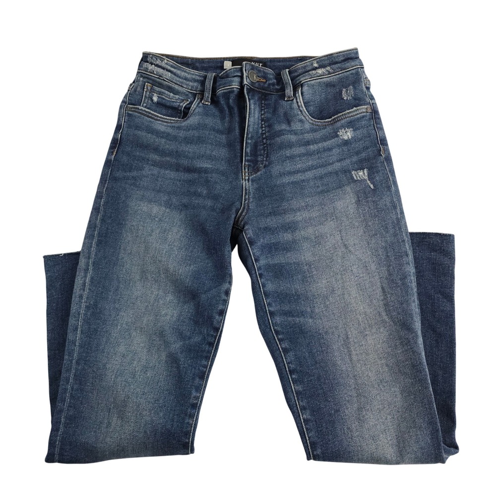 KUT From the Kloth‎ Reese Fab Ab Ankle Straight Leg Blue Denim Jeans